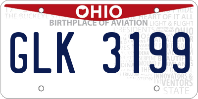 OH license plate GLK3199