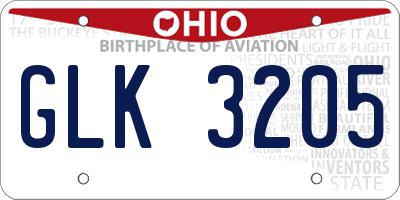 OH license plate GLK3205