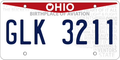 OH license plate GLK3211