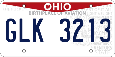 OH license plate GLK3213