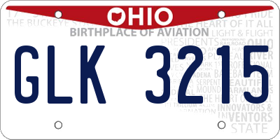 OH license plate GLK3215