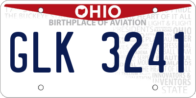 OH license plate GLK3241