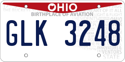 OH license plate GLK3248