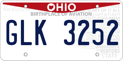 OH license plate GLK3252