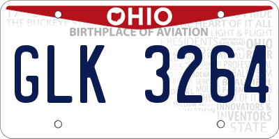 OH license plate GLK3264