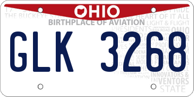 OH license plate GLK3268