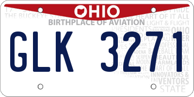 OH license plate GLK3271