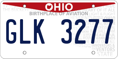 OH license plate GLK3277