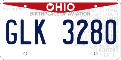 OH license plate GLK3280