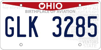 OH license plate GLK3285