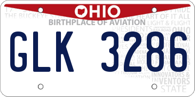 OH license plate GLK3286