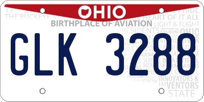 OH license plate GLK3288