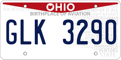 OH license plate GLK3290