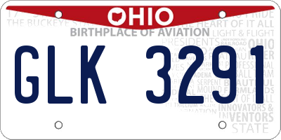OH license plate GLK3291