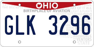 OH license plate GLK3296