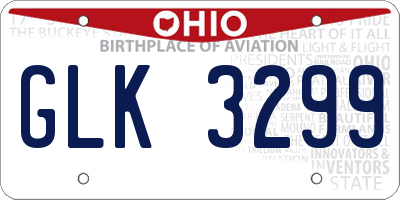 OH license plate GLK3299