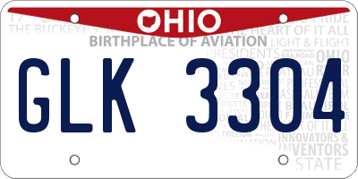 OH license plate GLK3304