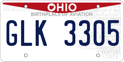OH license plate GLK3305