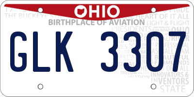 OH license plate GLK3307