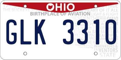 OH license plate GLK3310