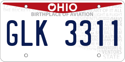 OH license plate GLK3311