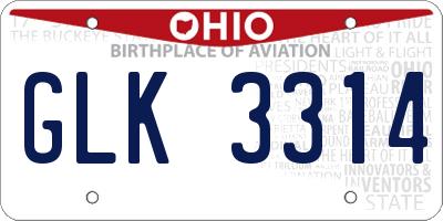 OH license plate GLK3314
