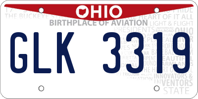 OH license plate GLK3319