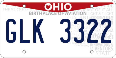 OH license plate GLK3322