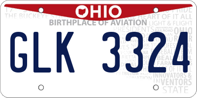 OH license plate GLK3324