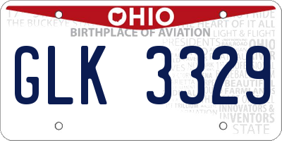 OH license plate GLK3329