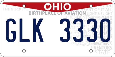 OH license plate GLK3330