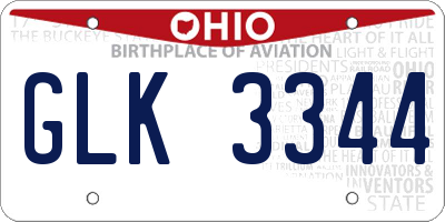 OH license plate GLK3344