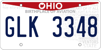 OH license plate GLK3348