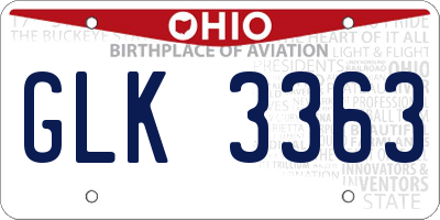 OH license plate GLK3363