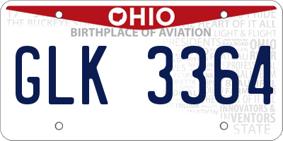 OH license plate GLK3364