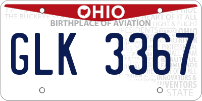 OH license plate GLK3367