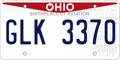 OH license plate GLK3370