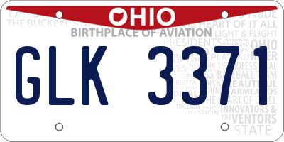 OH license plate GLK3371
