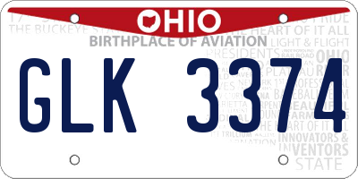 OH license plate GLK3374