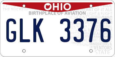 OH license plate GLK3376