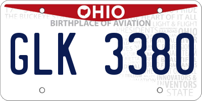 OH license plate GLK3380