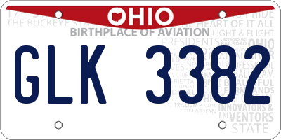 OH license plate GLK3382