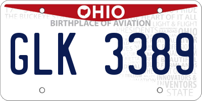 OH license plate GLK3389