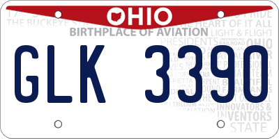 OH license plate GLK3390