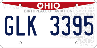 OH license plate GLK3395