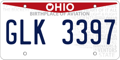 OH license plate GLK3397