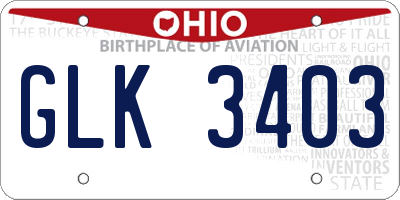 OH license plate GLK3403