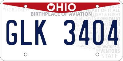 OH license plate GLK3404
