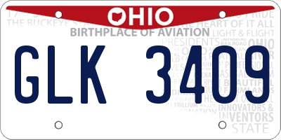 OH license plate GLK3409