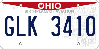 OH license plate GLK3410